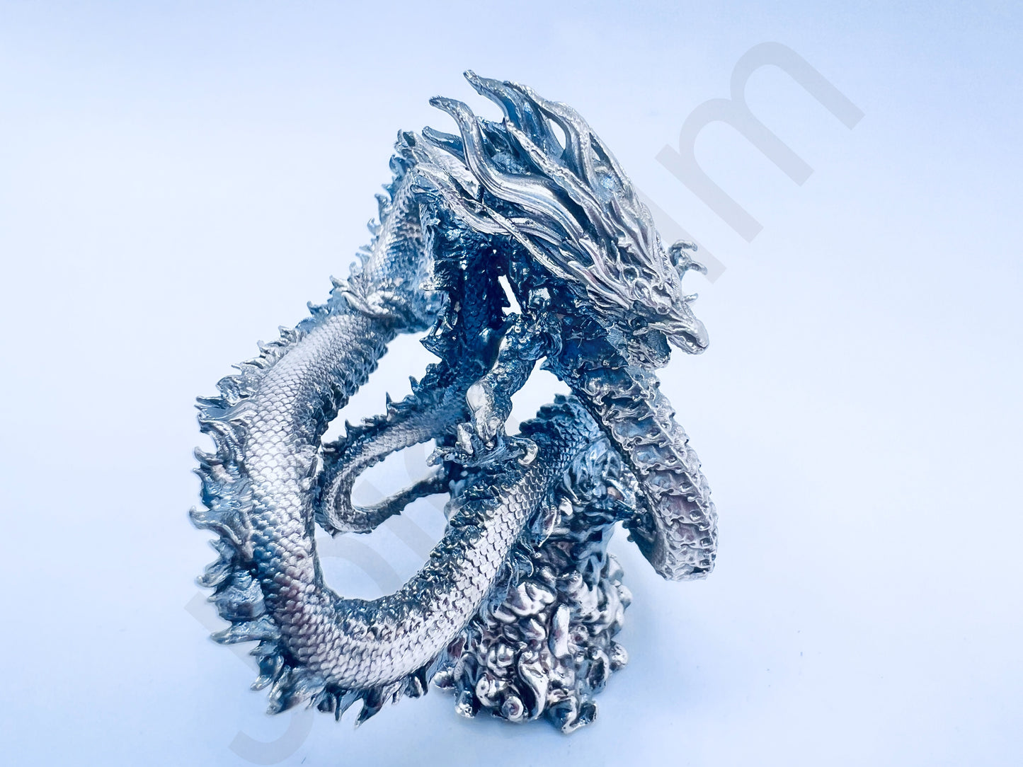 "Asian Dragon" .999+ Silver Statue, Hand Poured, Investment Casting, Custom Made [LIMITED MINTAGE: 100]