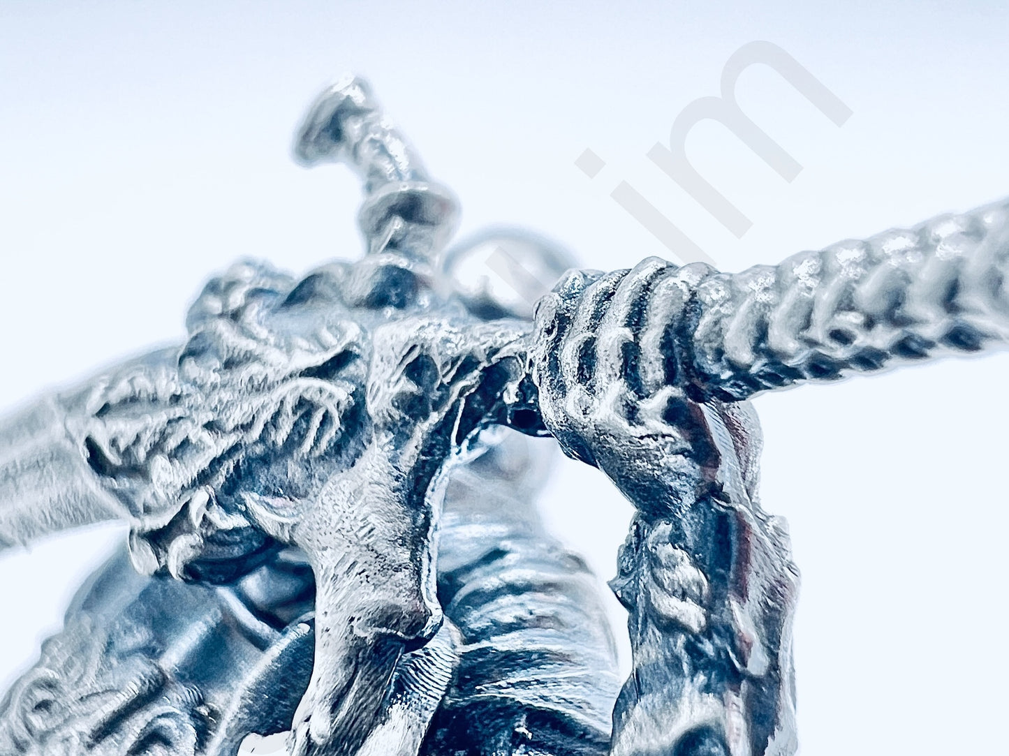 "Undead Knight" .999+ Silver Statue, Hand Poured, Investment Casting, Custom Made [LIMITED MINTAGE: 100]