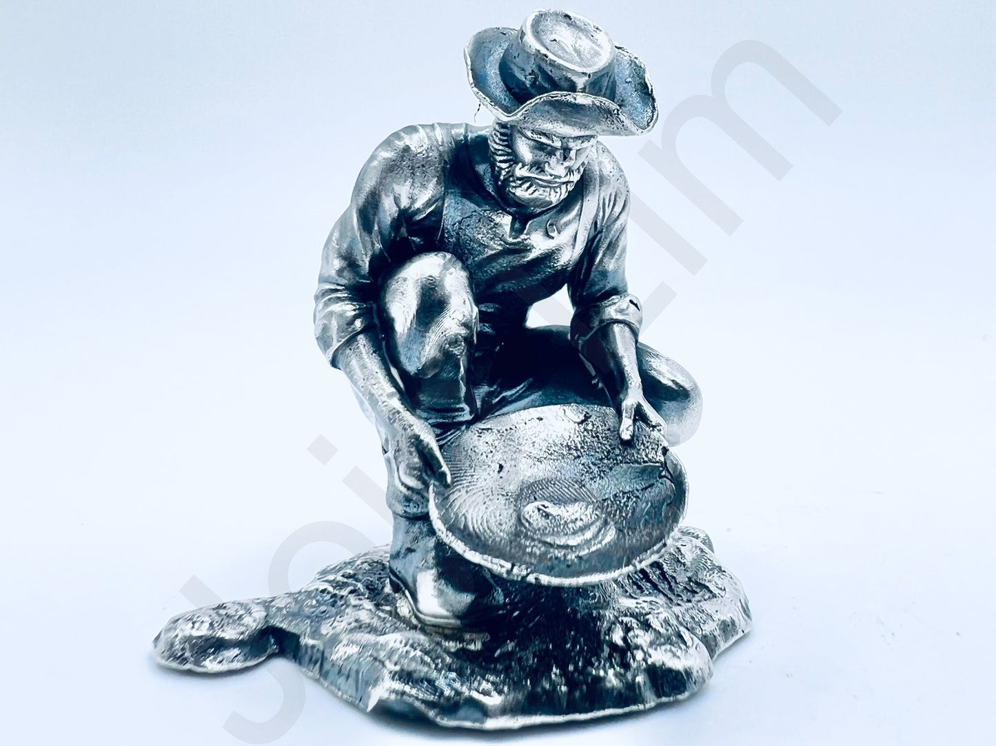 "Prospector" .999+ Silver Statue, Hand Poured, Investment Casting, Custom Made [LIMITED MINTAGE: 100]