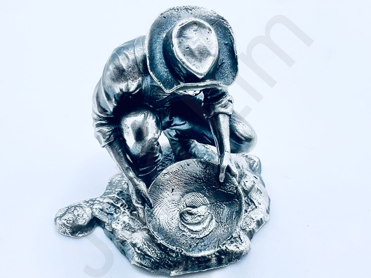 "Prospector" .999+ Silver Statue, Hand Poured, Investment Casting, Custom Made [LIMITED MINTAGE: 100]