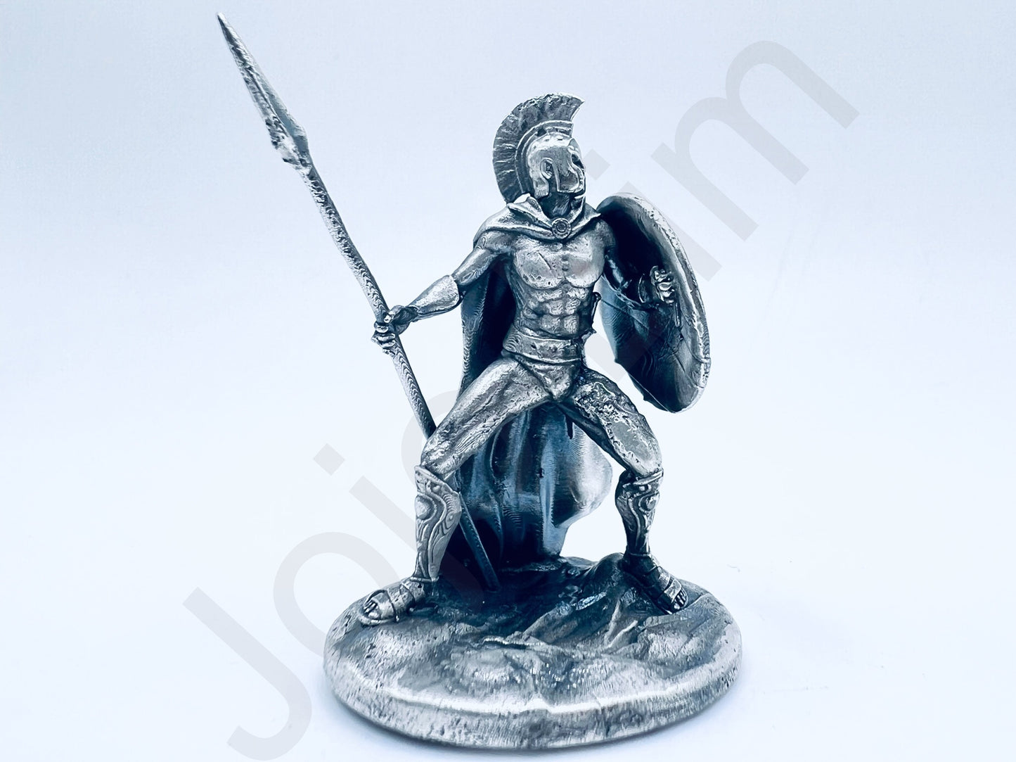 "Spartan Warrior" .999+ Silver Statue, Hand Poured, Investment Casting, Custom Made