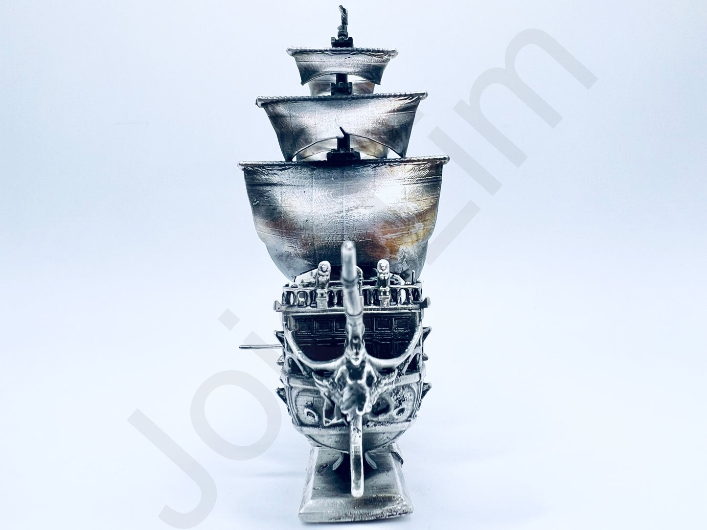 "Pirate Ship v2" .999+ Silver Statue, Hand Poured, Investment Casting, Custom Made [LIMITED MINTAGE: 100]