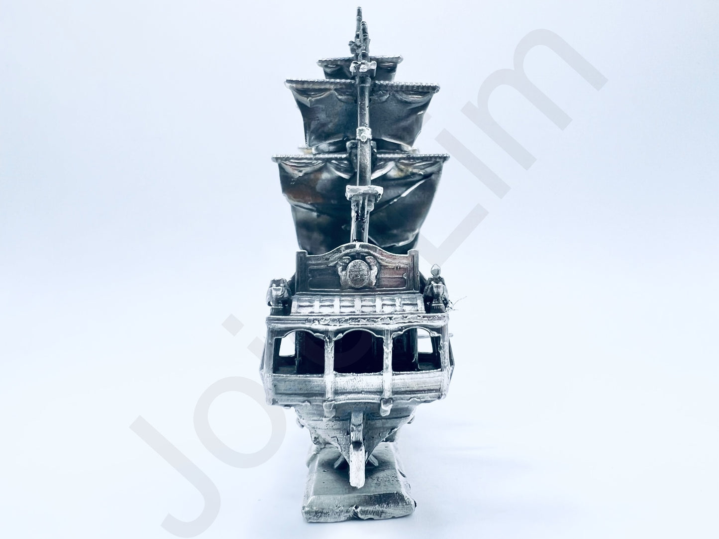 "Pirate Ship v2" .999+ Silver Statue, Hand Poured, Investment Casting, Custom Made [LIMITED MINTAGE: 100]