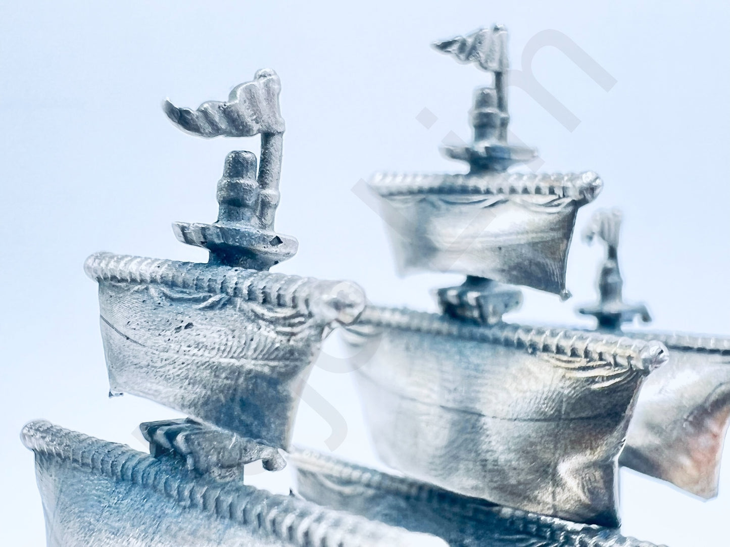 "Pirate Ship v2" .999+ Silver Statue, Hand Poured, Investment Casting, Custom Made [LIMITED MINTAGE: 100]