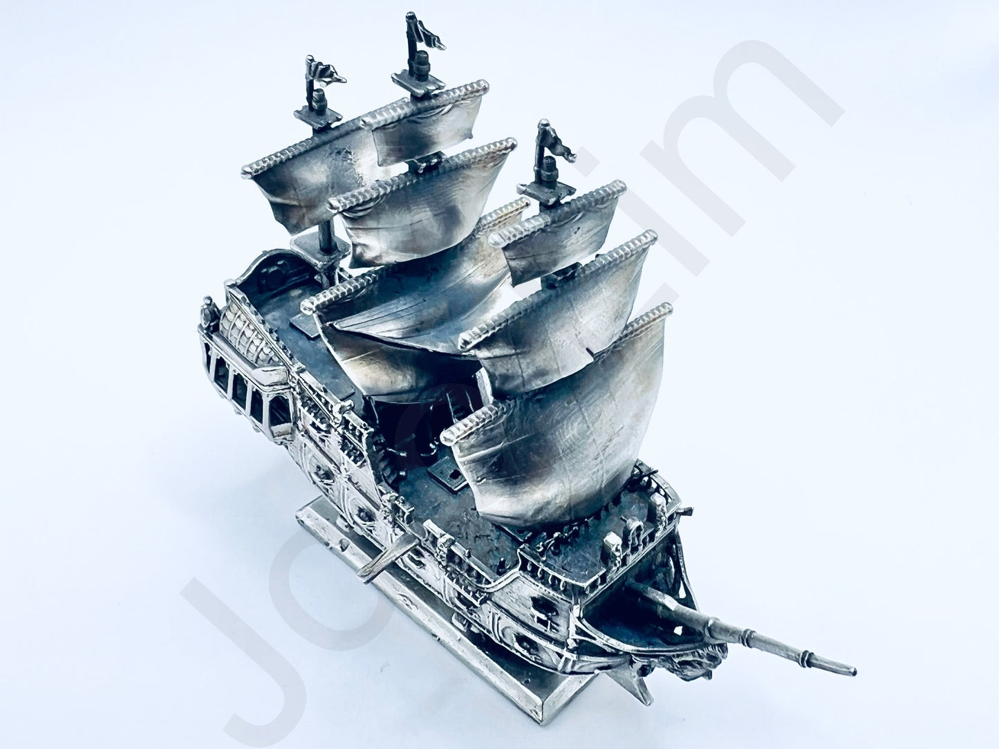 "Pirate Ship v2" .999+ Silver Statue, Hand Poured, Investment Casting, Custom Made [LIMITED MINTAGE: 100]