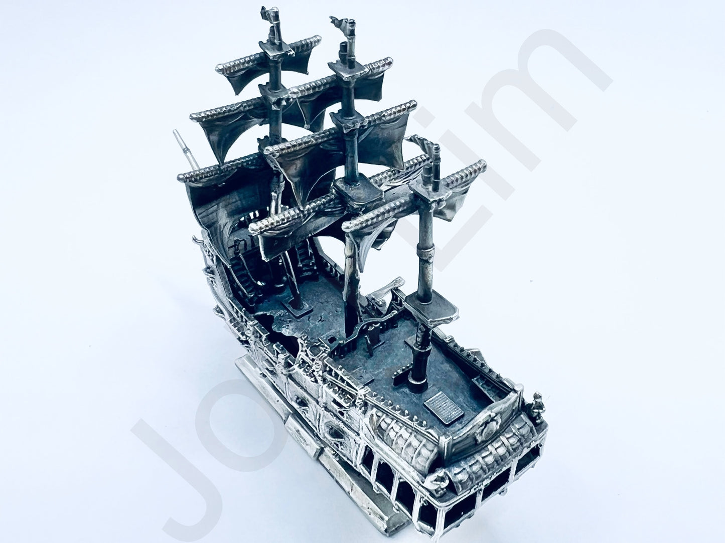 "Pirate Ship v2" .999+ Silver Statue, Hand Poured, Investment Casting, Custom Made [LIMITED MINTAGE: 100]