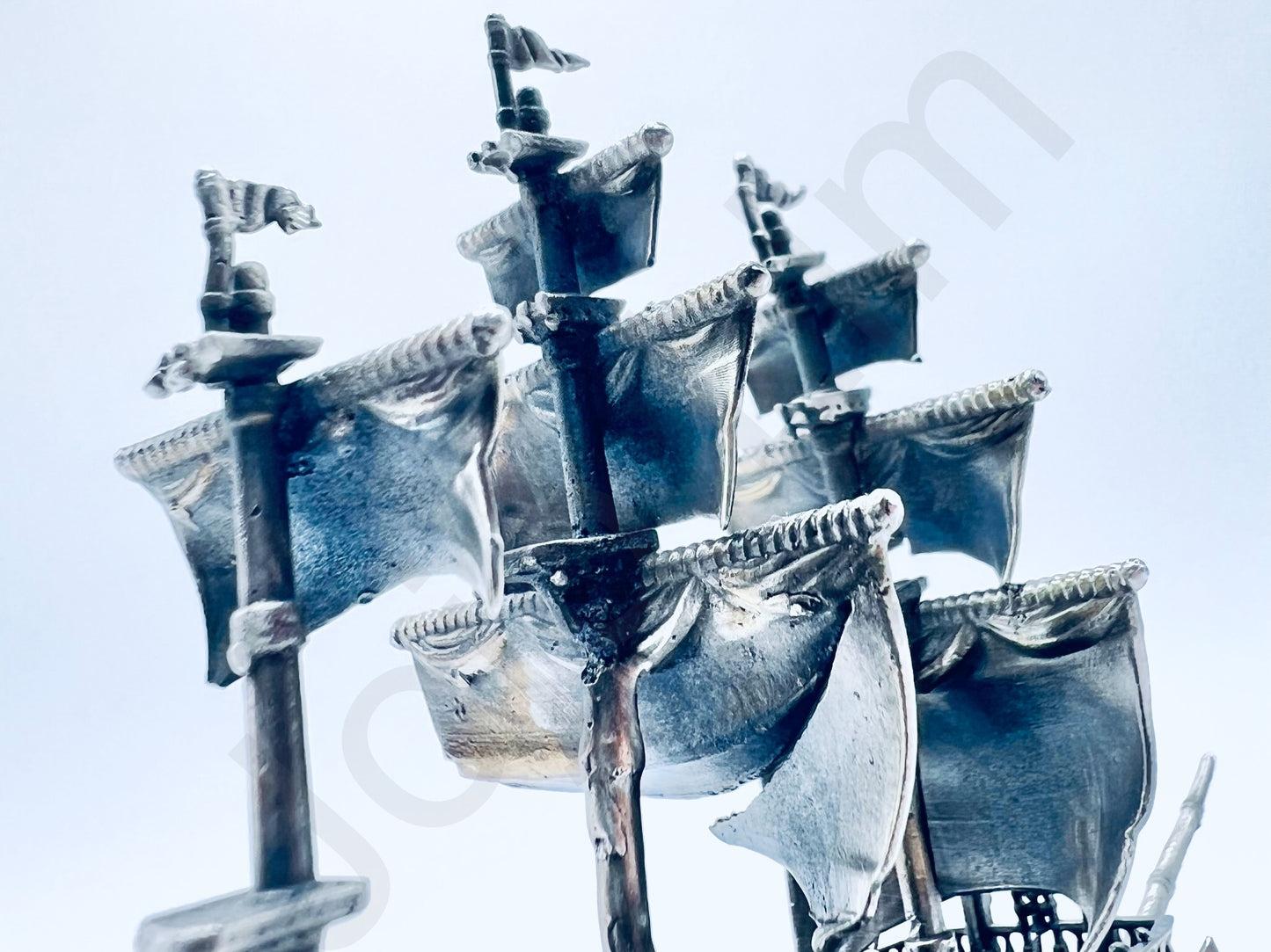 "Pirate Ship v2" .999+ Silver Statue, Hand Poured, Investment Casting, Custom Made [LIMITED MINTAGE: 100]