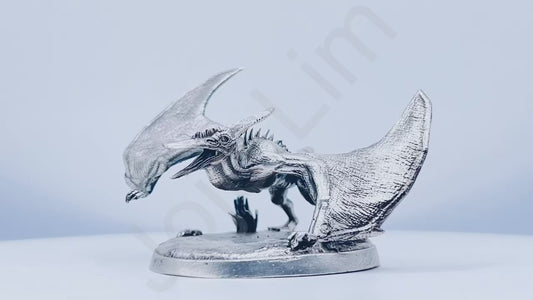 "Pterodactyl" .999+ Silver Statue, Hand Poured, Investment Casting, Custom Made [LIMITED MINTAGE: 100]