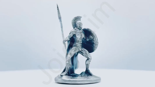 "Spartan Warrior" .999+ Silver Statue, Hand Poured, Investment Casting, Custom Made