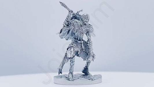 "Undead Knight" .999+ Silver Statue, Hand Poured, Investment Casting, Custom Made [LIMITED MINTAGE: 100]